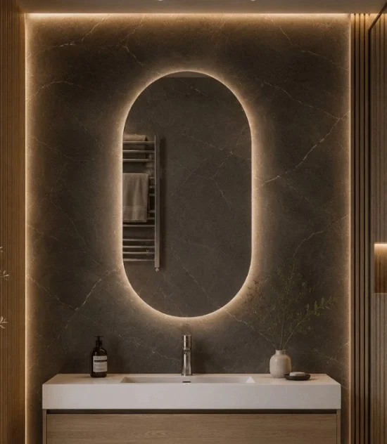 Minimal Line Овално огледало AURA