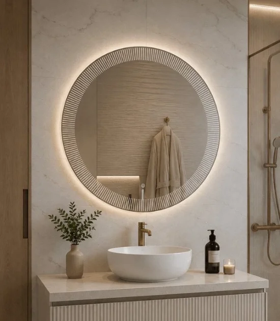 Minimal Line Кръгло огледало GRAVURA